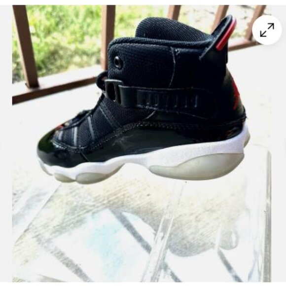 Nike Jordan 6 rings Shoes Kids unisex Size US Kids 13 C Black - Picture 9 of 12